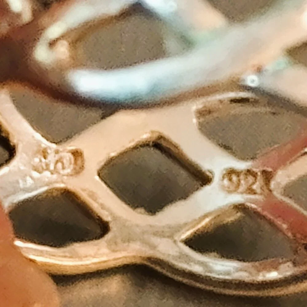 Charles Winston 925 Open Work Ring 9.5 Vintage Sterling Silver Wedding Band